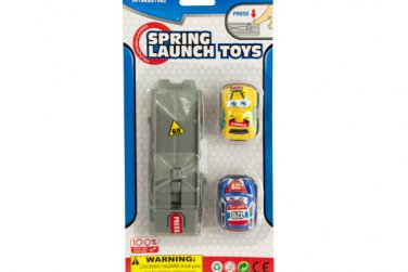 Press &amp; Go Spring Launch Toy Cars Set
