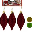 Christmas Glitter Swirl Drop Ornament Set