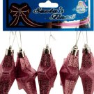 Christmas Pastel Glitter Star Ornament Set