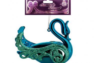 Christmas Glitter Swan Ornament