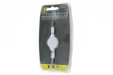 Retractable Male to Male Stereo Audio Cable