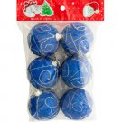 2.5" Christmas Glitter Swirl Ball Ornaments Set