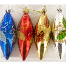 5" Tear Drop Christmas Ornaments Set