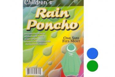 Children's Hooded Rain Poncho