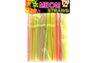 Neon Party Bending Straws