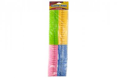 Plastic Colored Clothespins Set