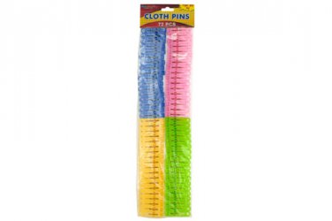 Colored Plastic Clothespins Set