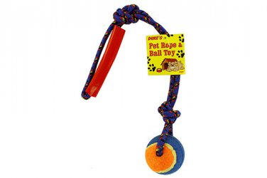 Pet rope with ball