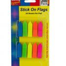 Neon Arrow Stick-On Flags Set