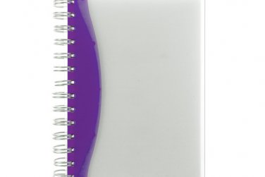 7" Purple/Clear Notebook
