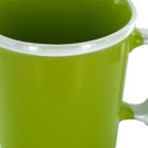 11 oz. Lime Green & White Ceramic Mug