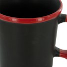 Matte Black & Glossy Red Ceramic Mug