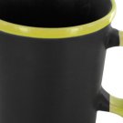Matte Black & Lime Ceramic Mug