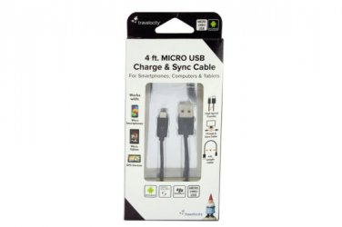 Travelocity Black Micro USB Charge &amp; Sync Cable