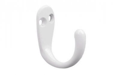Liberty White Single Prong Robe Hook Set