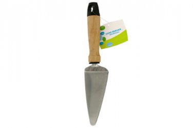 Stainless Steel Cake Server with Wood Handle