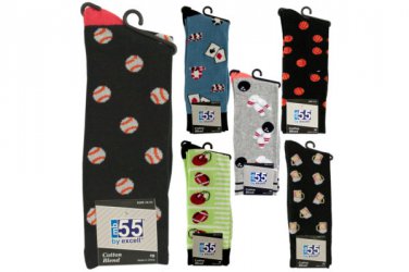 Men's Theme Cotton Blend Knit Dress Socks