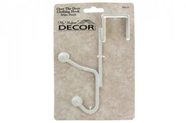 White Over the Door Clothing Hook