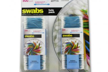Twin pack cotton swabs
