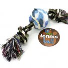 Dog tennis ball with rope