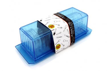 Butter dish with salt &amp; pepper duo