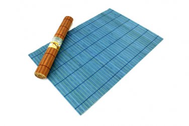 Rolled bamboo place mats