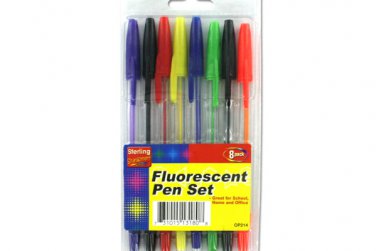 8 Pack fluorescent colored pen set