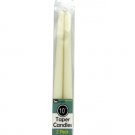 10" white taper candles