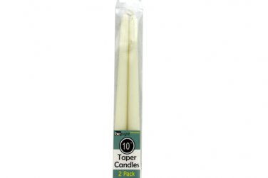 10" white taper candles