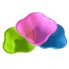 Scalloped plastic bowls, assorted bright colors