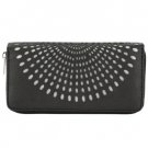 Black Fan Design Clutch Wallet