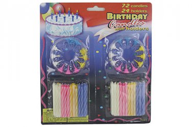 Birthday Candles with Holders Set