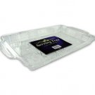 Plastic serving tray with crystal cut design