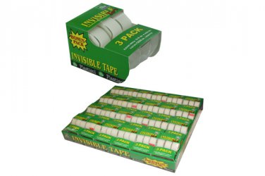 3-pack invisible tape with dispensers