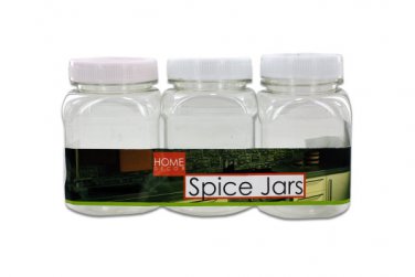 Plastic spice jar set