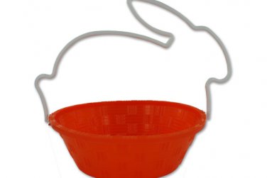 Easter basket with bunny shaped handle