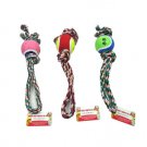 Dog rope toy with ball