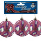 Christmas Pastel Glitter Ball & Drop Ornament Set