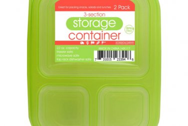 3-Section Food Storage Container Set