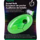 Green Pocket Ear Buds with Silicone Case