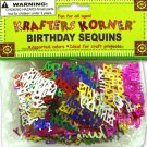 Metallic birthday sequins