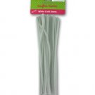 White chenille craft stems