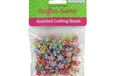 Assorted flower crafting beads