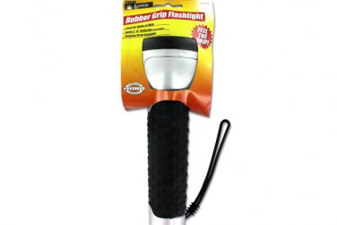 Rubber grip flashlight