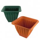 Small Terracotta Style Square Flower Pot