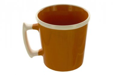 11 oz. Orange Mug with White Rim &amp; Handle