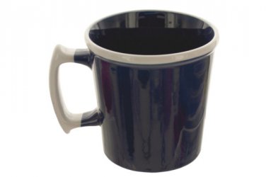 11 oz. Cobalt Mug with White Rim &amp; Handle