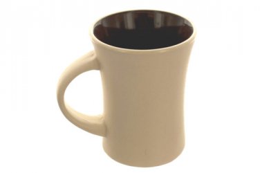 12 oz. Brown &amp; Almond Ceramic Hourglass Mug