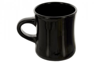 10 oz. Black Ceramic Hourglass Mug