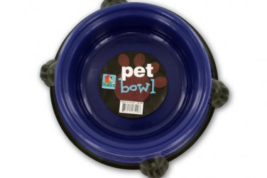 Round Pet Bowl with Paw Base